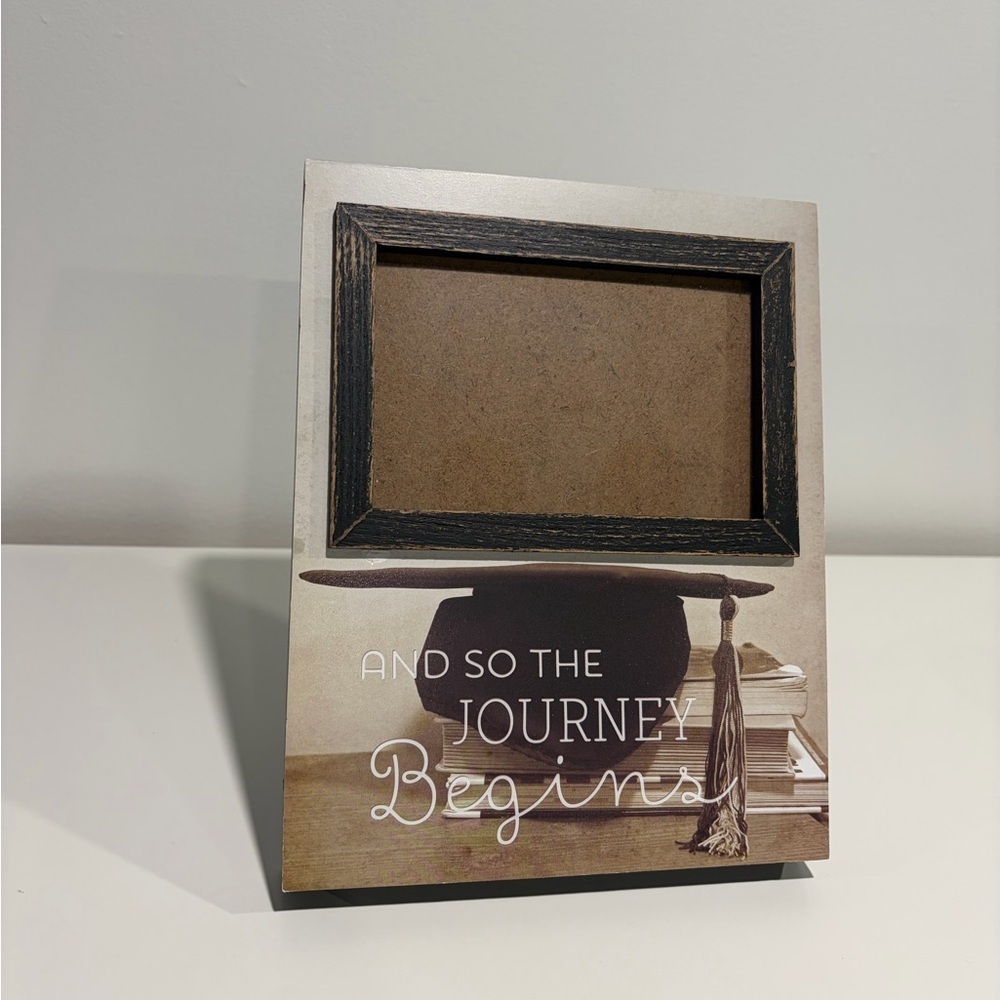 Graduation Themed Photo Frame - Black and Brown